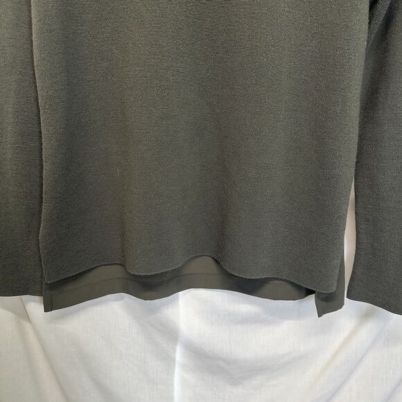 Vince Womens Long Sleeve Scoop Neck Sweatshirt Green 100% Wool Sz. Small‎ P. - Picture 5 of 10